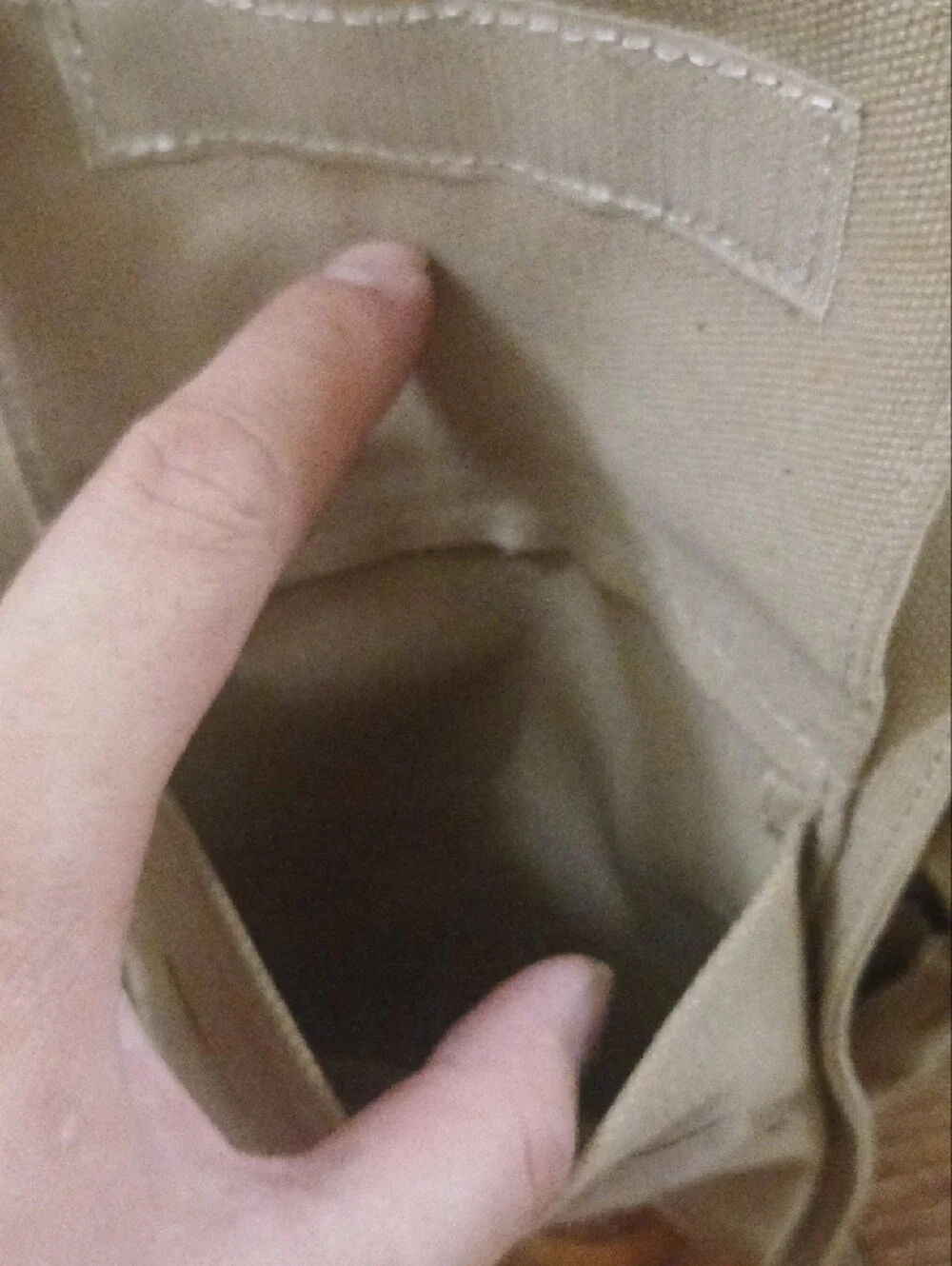 Men's Beige Canvas Crossbody Bag - Compact Everyday Shoulder Bag